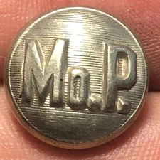 Missouri Pacific Railroad Brass Uniform Button 1/2" Convex Superior Quality