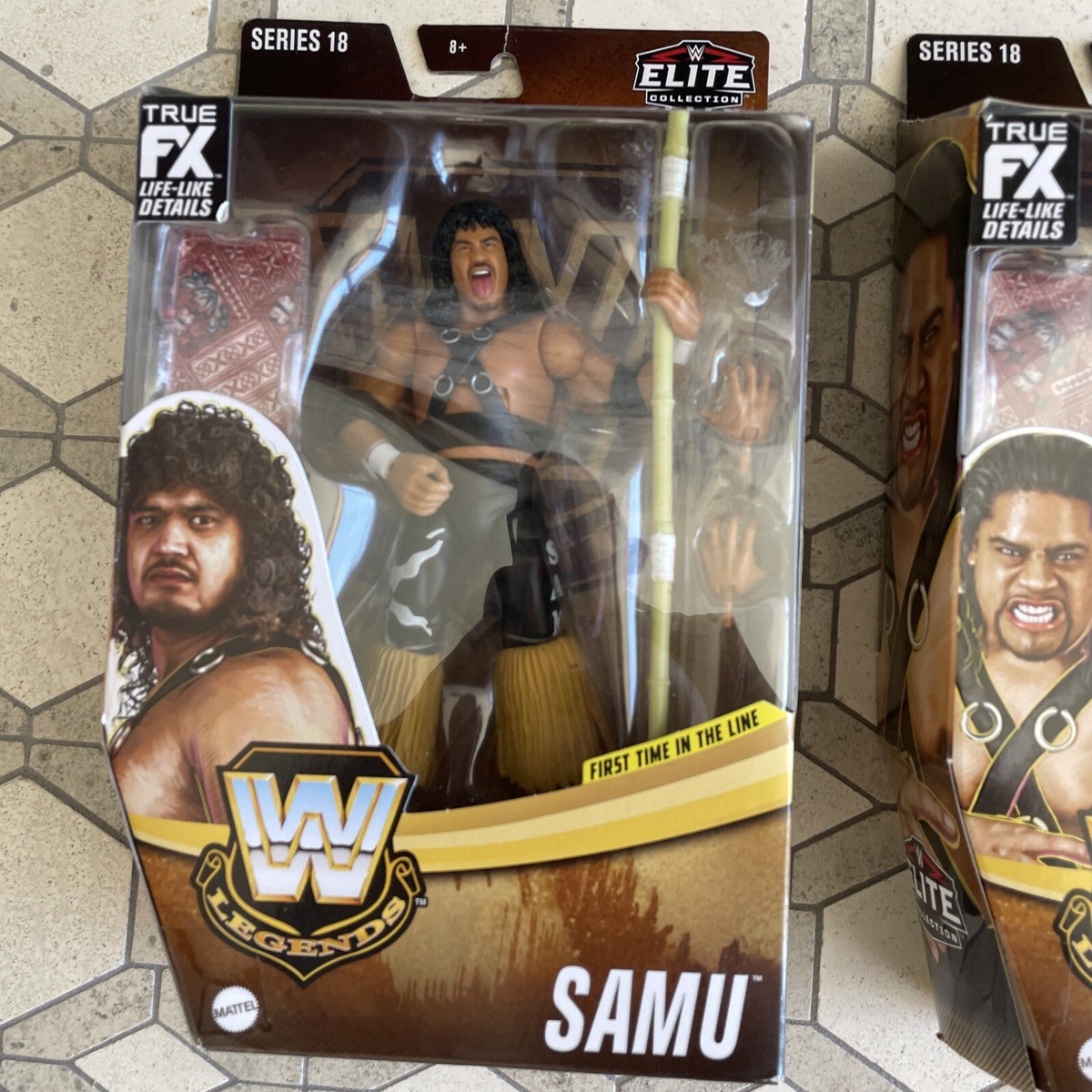 スポーツ WWE Elite Legends Samu and Fatu 2 set WWE Legends Series 18 - Samu and Fatu (Samoan Swat Team