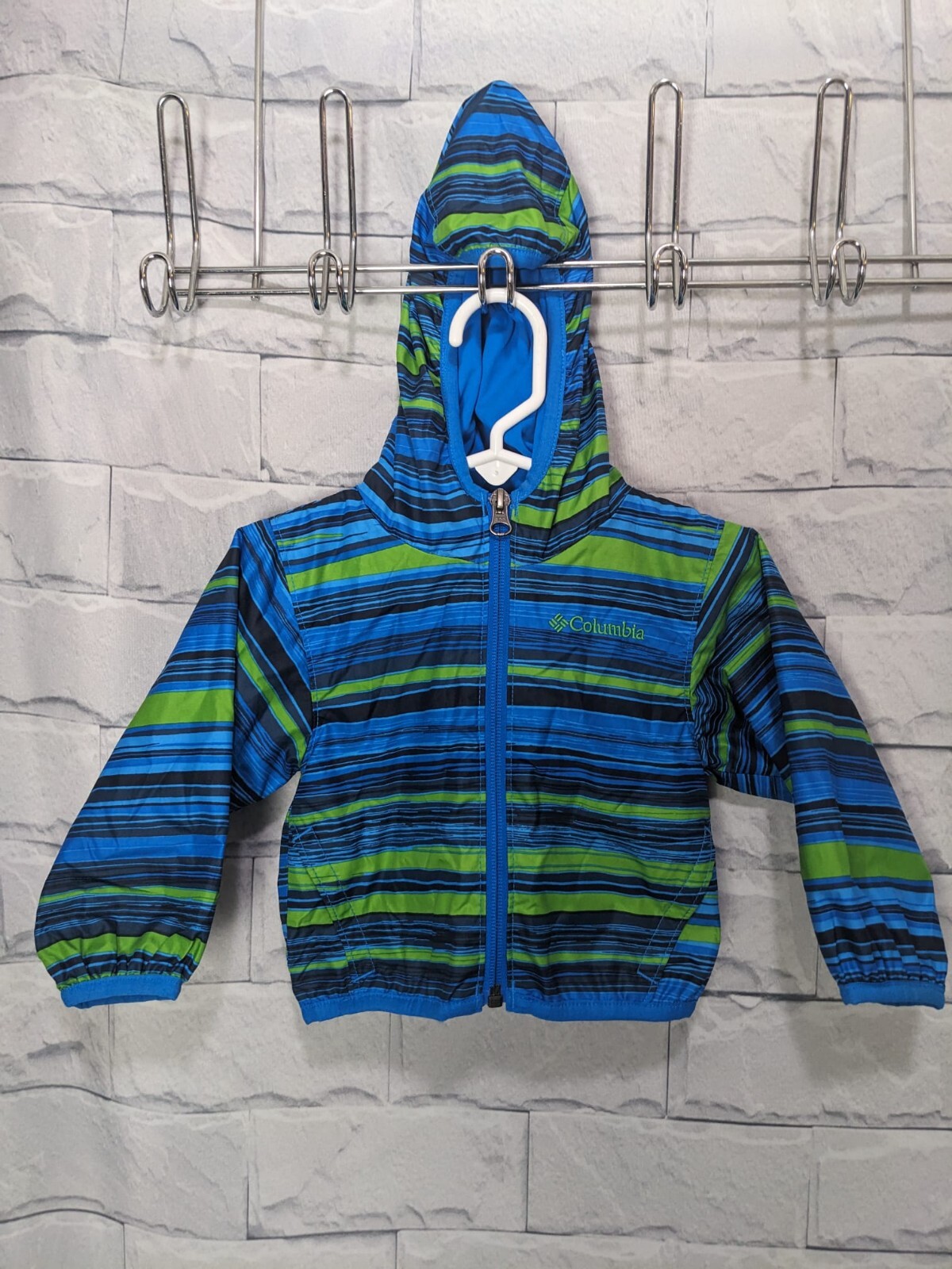 Columbia Omni Wick Infant Horizontal Striped Blue&Green Ligh
