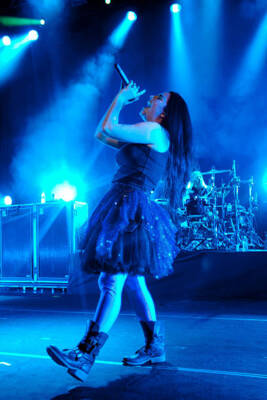 Amy Lee of Evanescence at the Carnival of Madness tour 2012 at DTE- Old Photo 3
