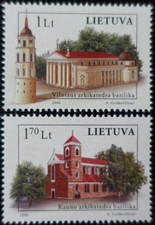 TIMBRES de LITUANIE - ÉGLISES N°794/795 NEUF ** LUXE MNH