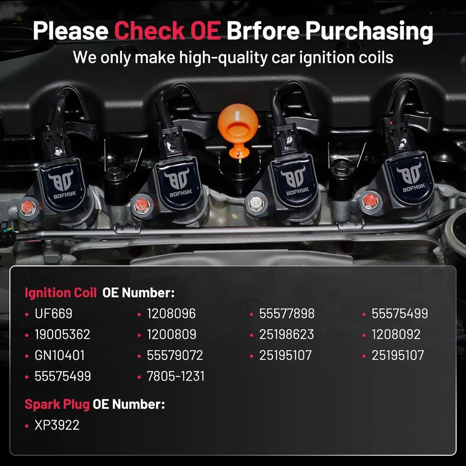 Bobinas de ignição e Spark Pl Chevrolet Cruze L4 1.4L 2011 2012 2013 2014 2015 - Imagem 4 de 4