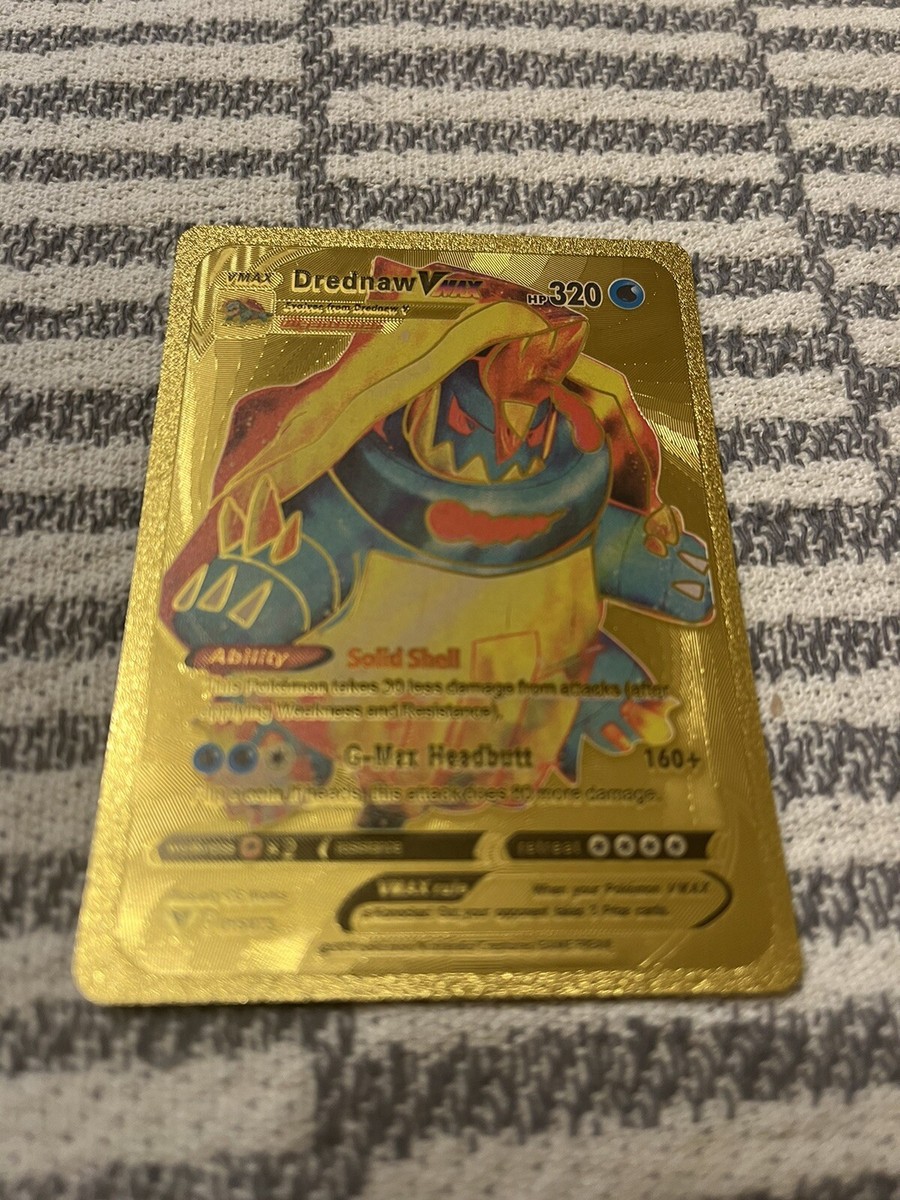 Pokemon Gold Foil Drednaw VMAX 015/073 Full Art Fan Art Card