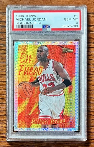 1996-97 Topps Season's Best MICHAEL JORDAN #1 En Fuego PSA 10 Gem Mint