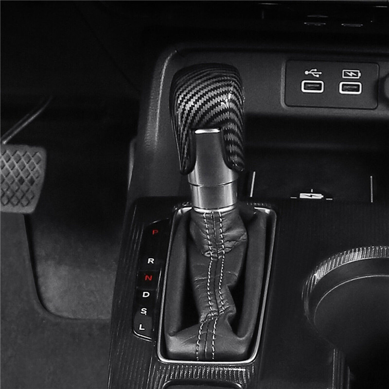 Carbon Fiber Inner Gear Shift Knob Decor Cover Trim For Honda HRV HRV