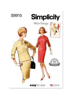 Simplicity Vintage Misses Kleider Schnittmuster S9915
