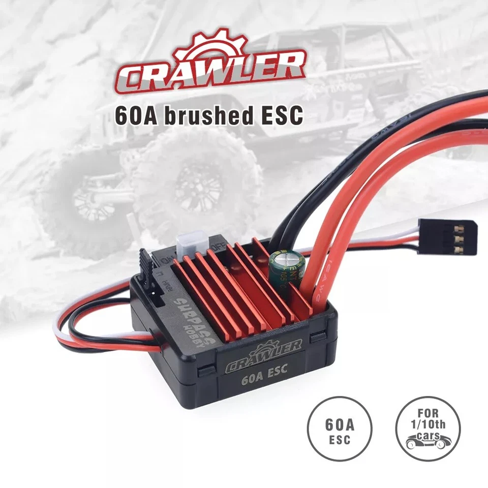 Surpass Hobby Brushed Motor  540/550 - 5 Slot +ESC 60/80A combo for RC 1/10 - Immagine 4 di 4
