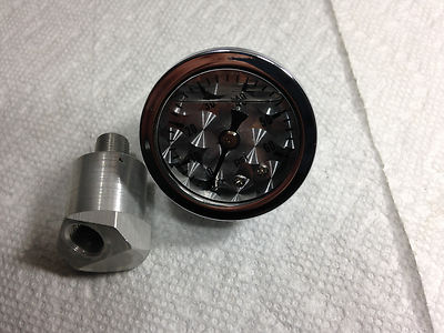 BIG TWIN EVOLUTION  60 psi oil pressure gauge & fitting/use w/o sending unit