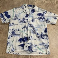VTG Helena  s Button down Hawaiian print shirt Mens Size M USA