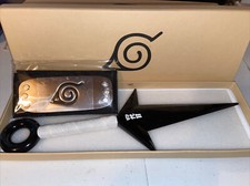 Naruto Kunai/Banda para la Cabeza Anime Juegos con disfraces Plástico Ninja Disfraz Armas - ¡Blanco!