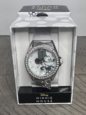 Sparkling Minnie Mouse Watch Disney Minnie Mouse Watch Adult Crystals Sparkle Silver  main image 2