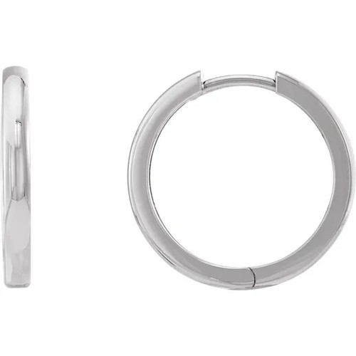 Platinum PT950 Hinged Hoop Earrings Various Hoop Sizes