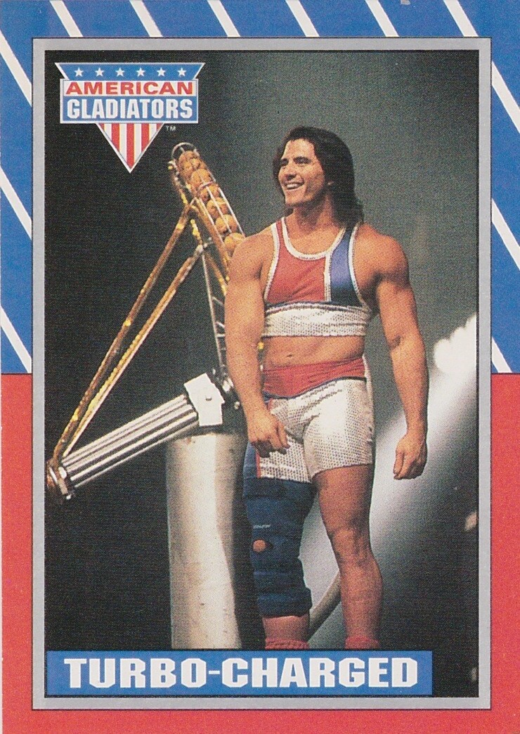 1991 AMERICAN GLADIATORS SINGLE TRADING CARD #76 TURBO-CHARGED