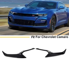 Carbon Fiber Front Headlight Lamp Lens Cover Trim Protector For Chevy Camaro 19+