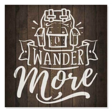 Wander More Inpiration Camping Rustic Looking Wood Sign Wall B3-12120061007