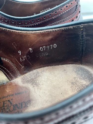 Allen Edmonds 9D Budapester Oxford-Schuhe Ochsenblut Leder elegante Schuhe McAllister 6275 - Bild 8 von 24