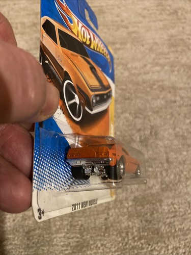 HOT WHEELS Chevy Chevrolet 1968 COPO CAMARO naranja personalizado pilotos reales '11 modelos - Imagen 9 de 10