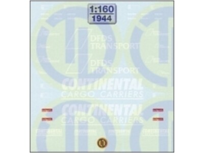 TL-Decals 1944 - Decals DFDS & Continental Cargo Carriers  Decalbogen - Spur N