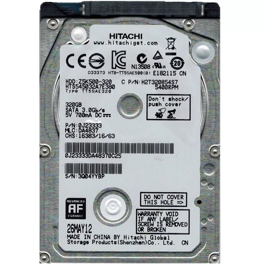 Laptop hard shop disk type
