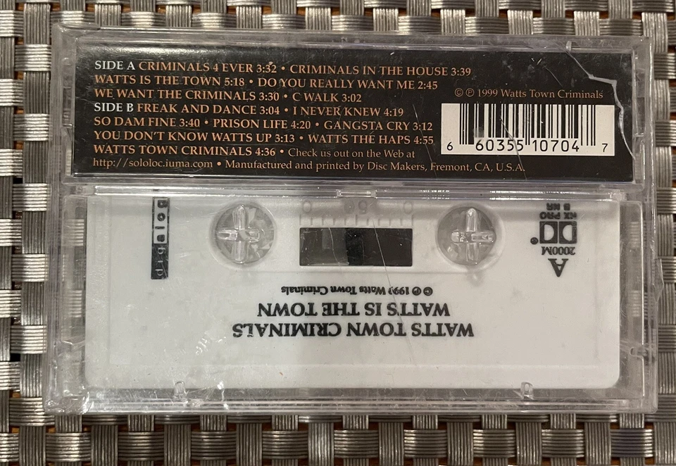 WATTS TOWN CRIMINALS WATTS IS THE TOWN-RARE-OOP-NEW-1999 - Image 2 of 3