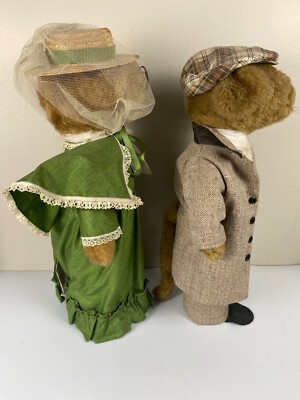 Vintage Harrods Mouse Door Stop Plush Lady Detective weighted 18