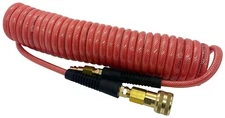 Professional 250 PSI Braided Polyurethane Coli Hose 3/8 X 20 FT Coil RED
