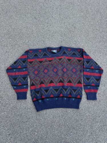 VTG Jantzen geometric knit sweater size XL made i… - image 1