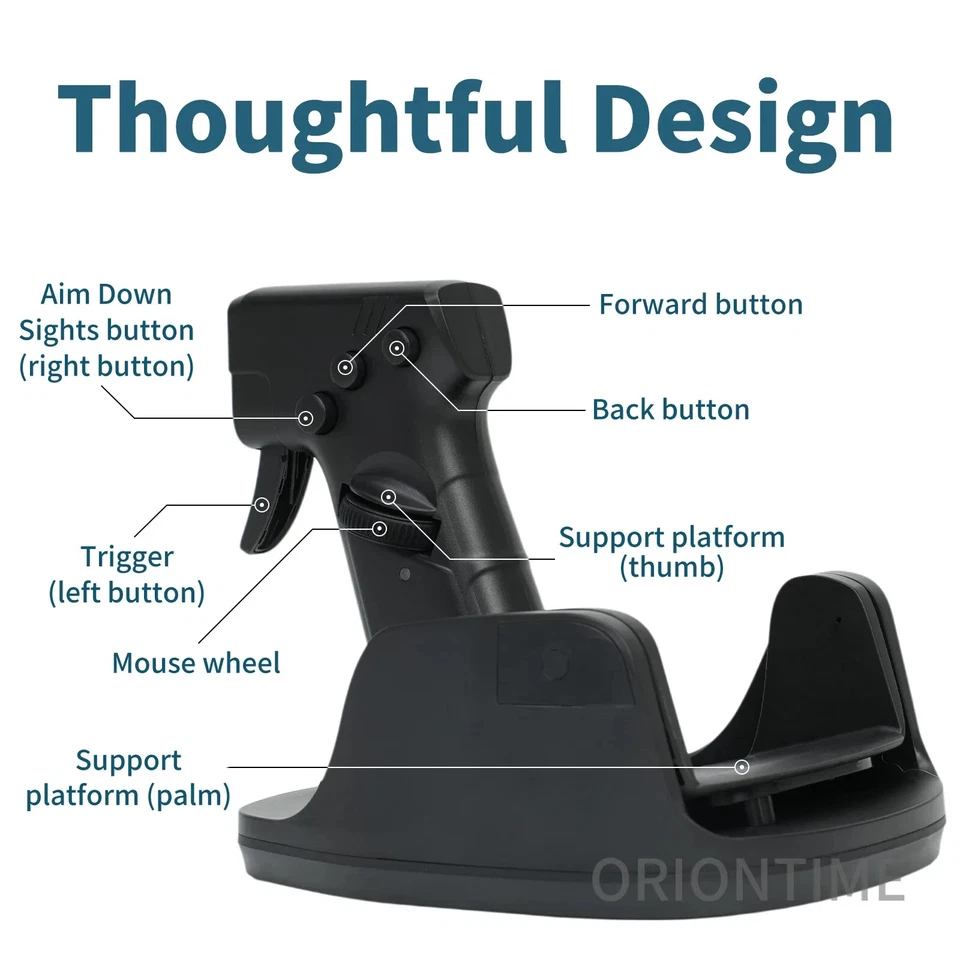 New OrionTime  L25A Gun Mouse FPS Game Pistol  For PC Laptop Xbox Optical - Image 3 of 4