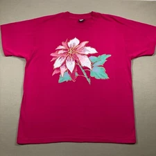 Vintage 90's Screen stars best Floral wildside Pink Shirt Single stitch Size XL