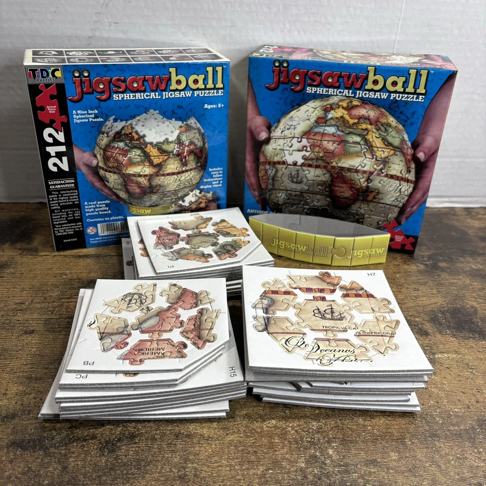 Rompecabezas esférico bola de rompecabezas 3D 9” globo antiguo 212 piezas - nuevo, caja abierta Foto 2 de 4