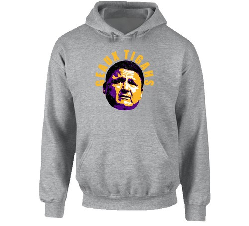Geaux Tigahs Ed Orgeron Lsu Football Coach Fan Hoodie