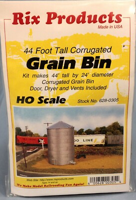 Rix HO/HOn3 Scale  44 Ft. Grain Bin (305)