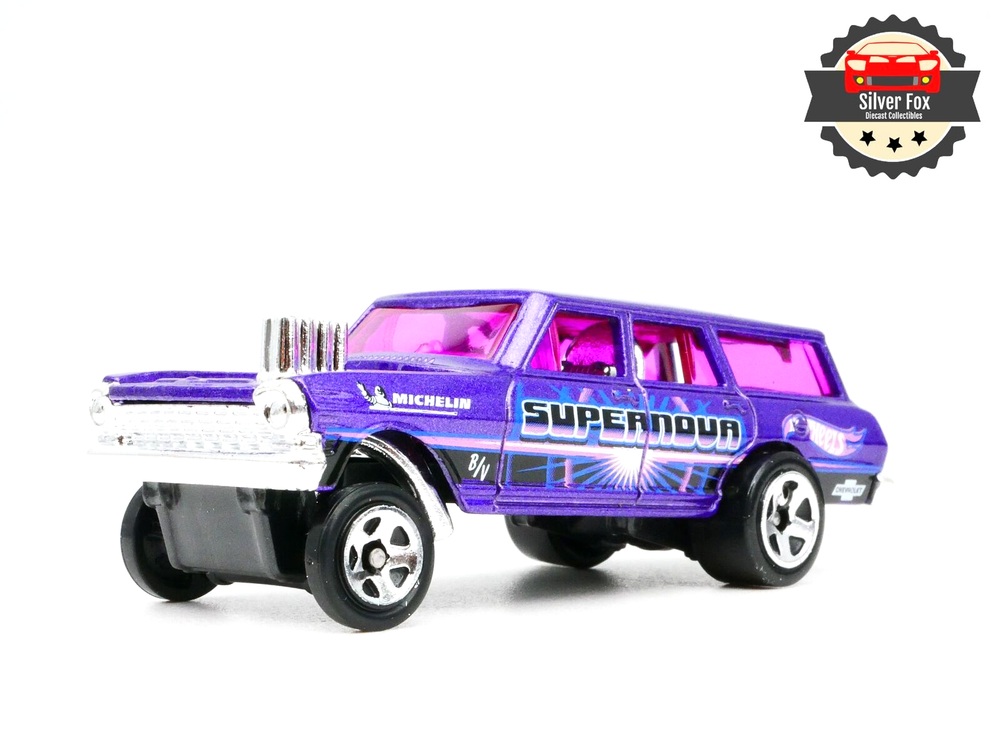 1964 CHEVROLET NOVA WAGON GASSER RACING 1:64 SCALE DIECAST COLLECTOR MODEL CAR
