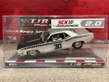 SCX TJR PRO-SPORT 1/32 Scale Advance Plymouth Cuda Silver - With Lights - New