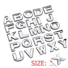Car DIY 3D Chrome Metal Letter Number Sticker Logo Body Emblem Badge Decal Decor