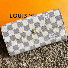 Louis Vuitton Damier Azur Portefeuille Sarah Wallet N61735 Authentic Gently used