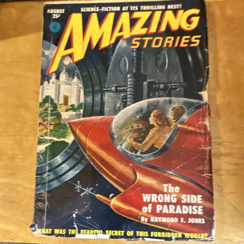 Amazing Stories Magazine August Issue English Sci-Fi Raymond F. Jones