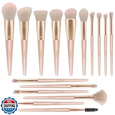 Makeup Brushes,Daubigny 16Pcs Silver Premium Synthetic Makeup Brush Set with