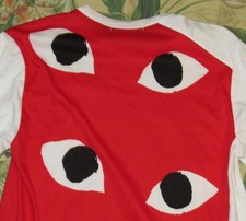 COMME DES GARCONS White Long Sleeve T Shirt Blouse XS