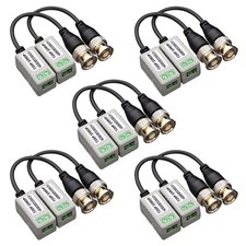 Passive Video Balun Connector HD Mini CCTV BNC Transceiver Screw 10 PCS