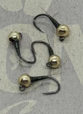 4ea. Simple Olive jigged perdigons size #14. Great Euro Nymph.