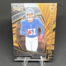 Panini Select Turbocharged Abdul Carter #6 Giants NFL Rookie Insert 2025