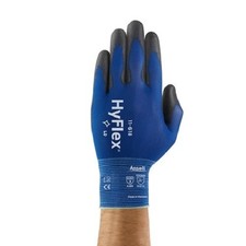 12 Pair Ansell HyFlex 11-618 Work Gloves PU Coated Precision Grip Size 10 XL