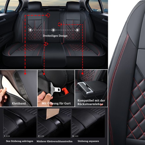 Für SEAT Leon Ibiza Arona Autositzbezüge Komplettset Kunstleder Wasserdicht - Bild 4 von 16