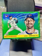 2025 topps chrome platinum baseball Max Scherzer Green Wave /99