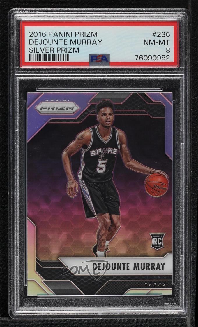 2016-17 Panini Prizm Silver Prizm Dejounte Murray #236 PSA 8 04fu