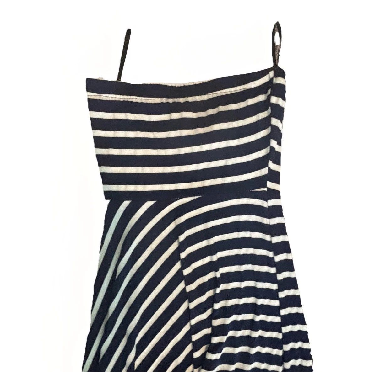 VETEMENTS Abito Arden B a righe blu e bianco in cotone senza spalline senza maniche donna piccolo