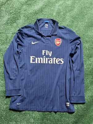 Arsenal Nike Away 2009/2010 Long Sleeves Jersey Navy Size L