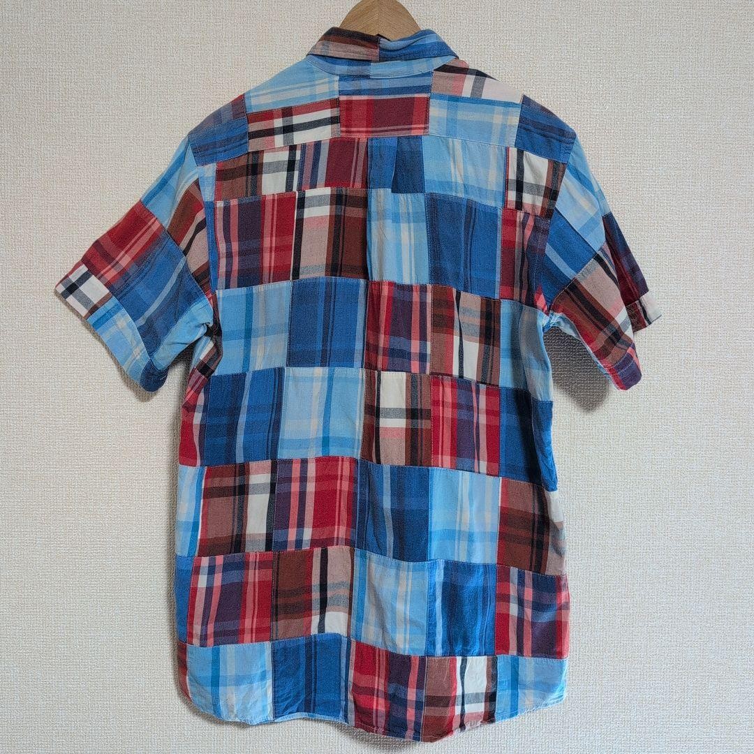 A BATHING APE Patchwork Check Short Sleeve Shirt … - image 3