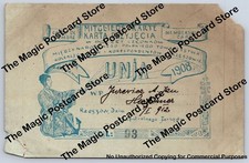 Polish Collectors Society Membership Card GALICIA Rzeszow Poland Deltiology 1908